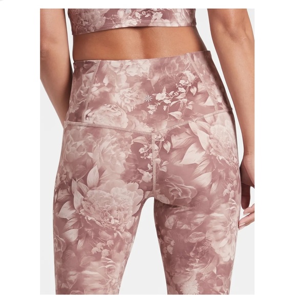 Athleta Elation Printed Tight Leggings Antoinette Velvety Pink - Picture 3 of 16